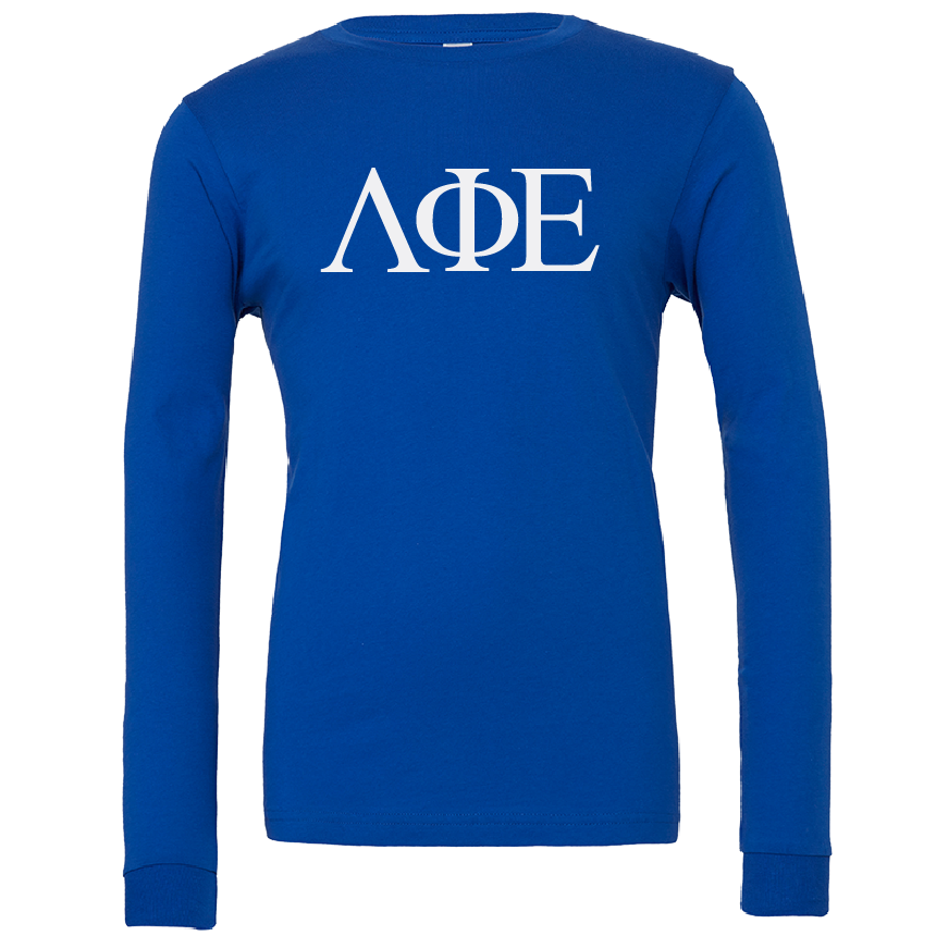 Lambda Phi Epsilon Lettered Long Sleeve T-Shirts