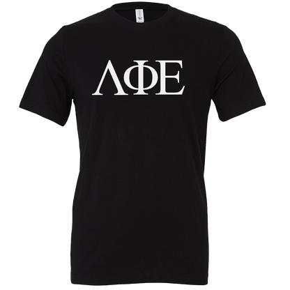 Lambda Phi Epsilon Lettered Short Sleeve T-Shirts