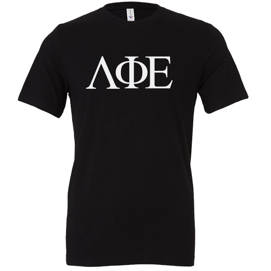 Lambda Phi Epsilon Lettered Short Sleeve T-Shirts