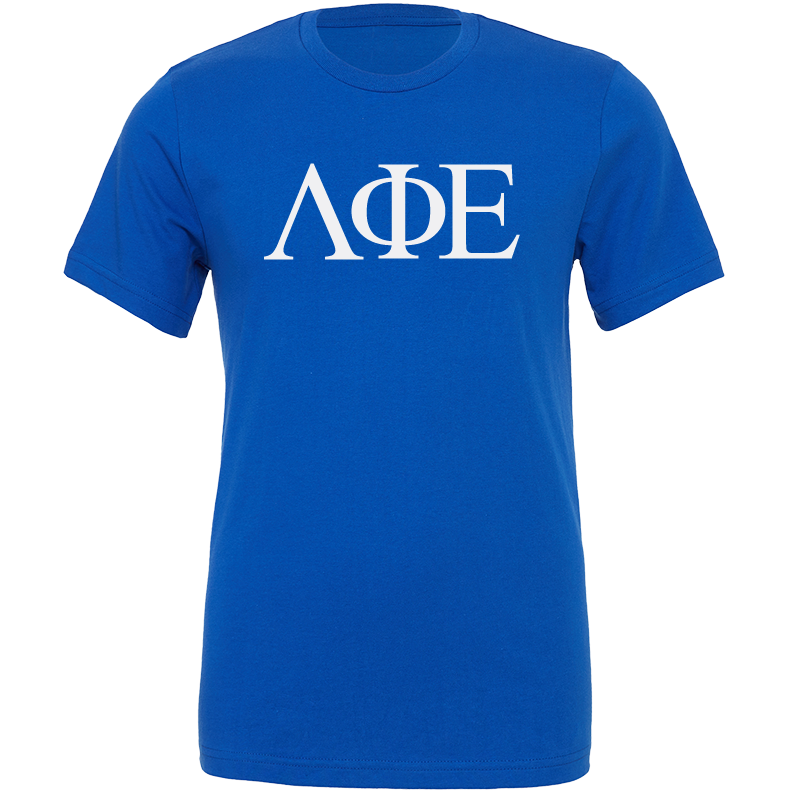 Lambda Phi Epsilon Lettered Short Sleeve T-Shirts