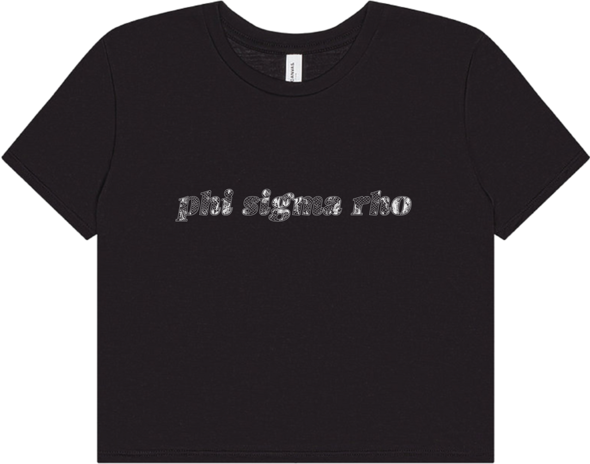 Phi Sigma Rho cropped black tee