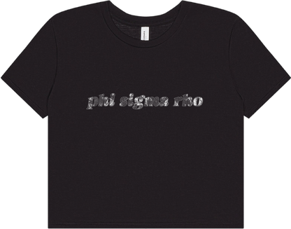 Phi Sigma Rho cropped black tee