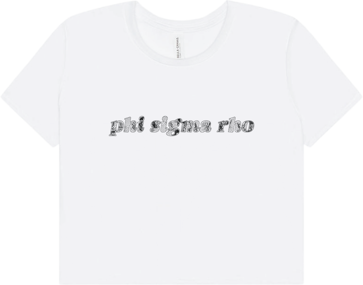 Phi Sigma Rho white cropped tee