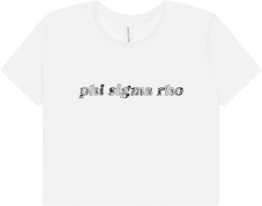 Phi Sigma Rho white cropped tee