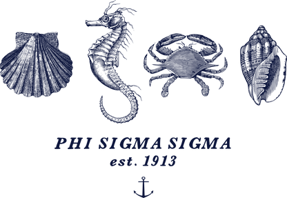 Phi Sigma Sigma Nautical Graphic Crewnecks