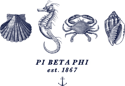 Pi Beta Phi Nautical Graphic T-Shirts