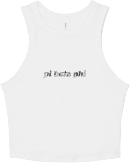 Pi Beta Phi Lace Print Cropped Tank