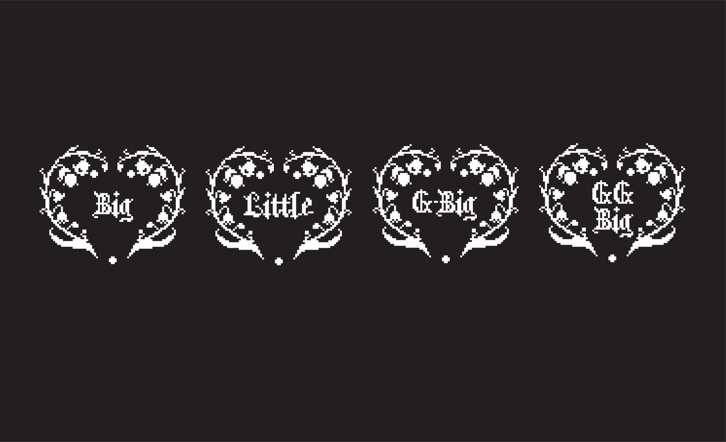 Pixel Cross-Stitch Big/Little Crewnecks