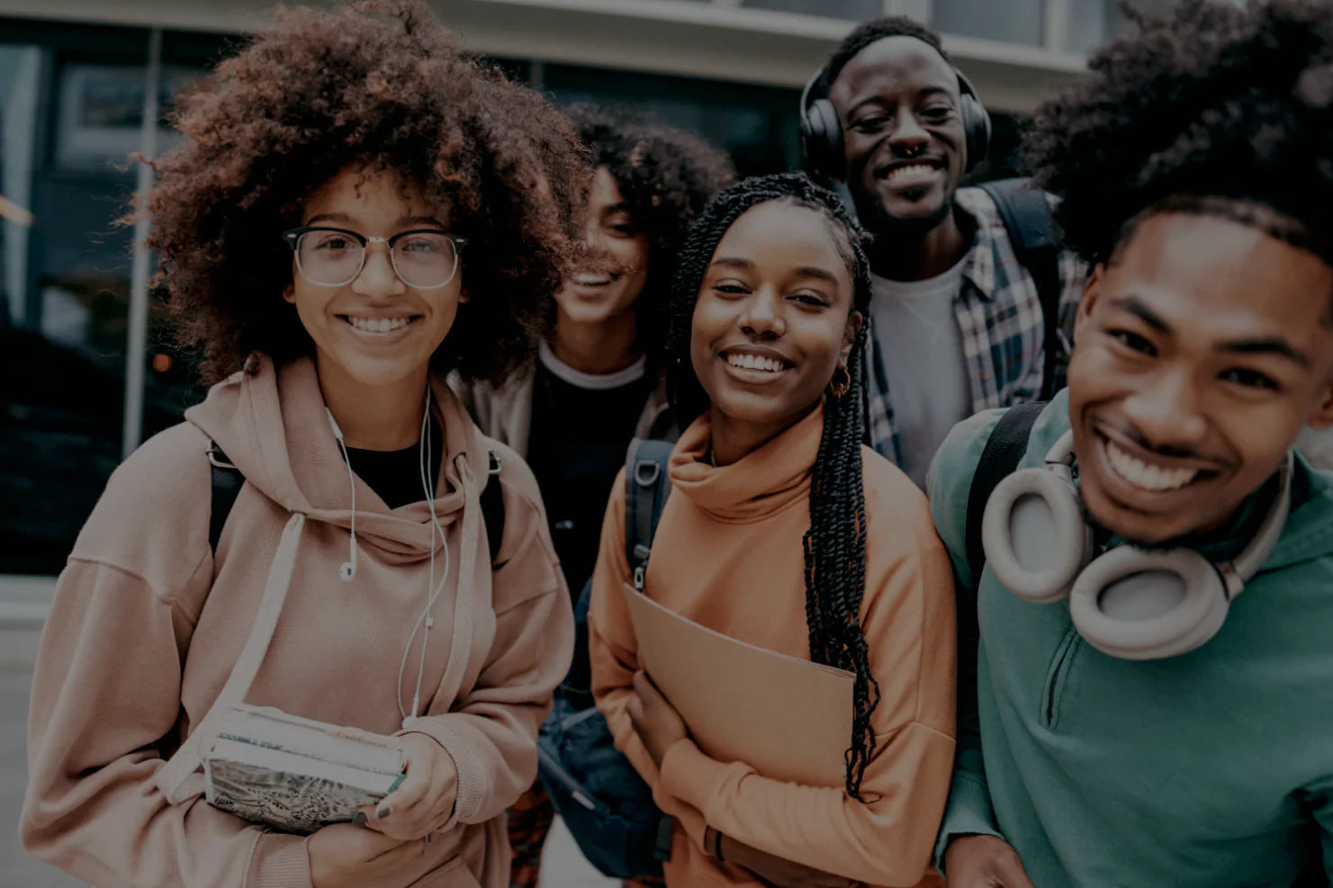 Students smiling