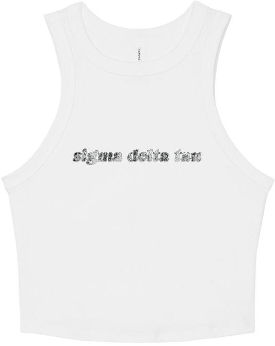 Sigma Delta Tau Lace Print Cropped Tank