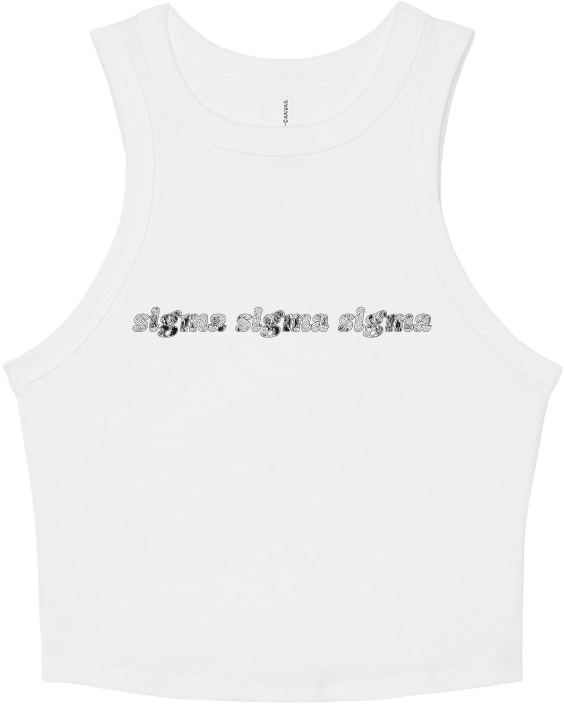 Sigma Sigma Sigma Lace Print Cropped Tank