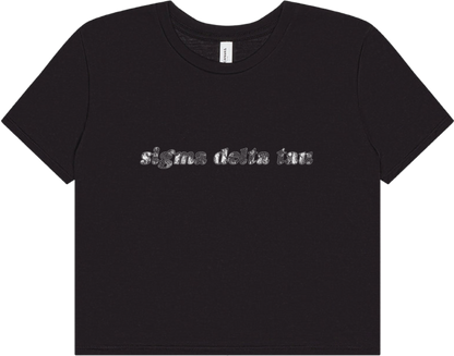 Sigma Delta Tau black cropped tee