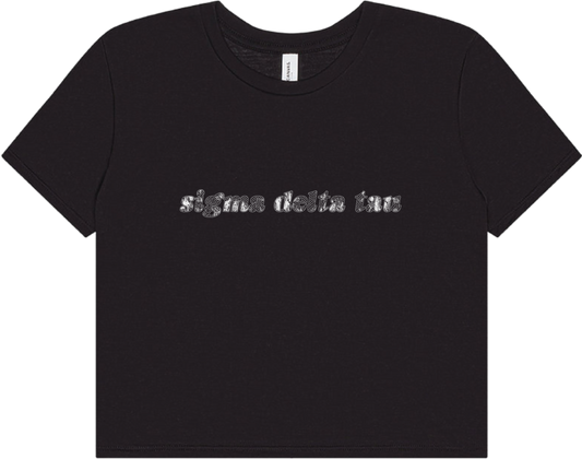 Sigma Delta Tau black cropped tee