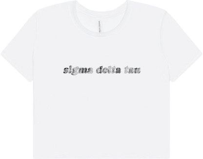 Sigma Delta Tau cropped white tee