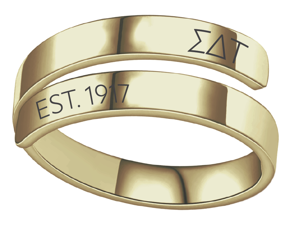 Sigma Delta Tau Year and Letters Rings