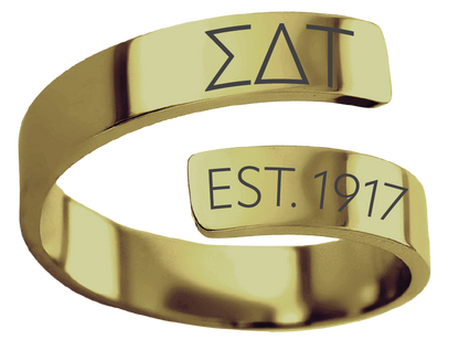 Sigma Delta Tau Year and Letters Rings
