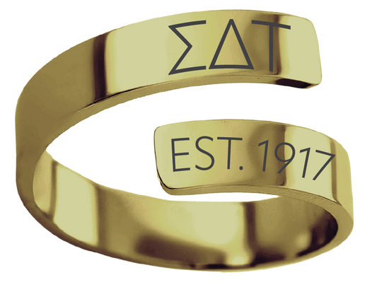 Sigma Delta Tau Year and Letters Rings