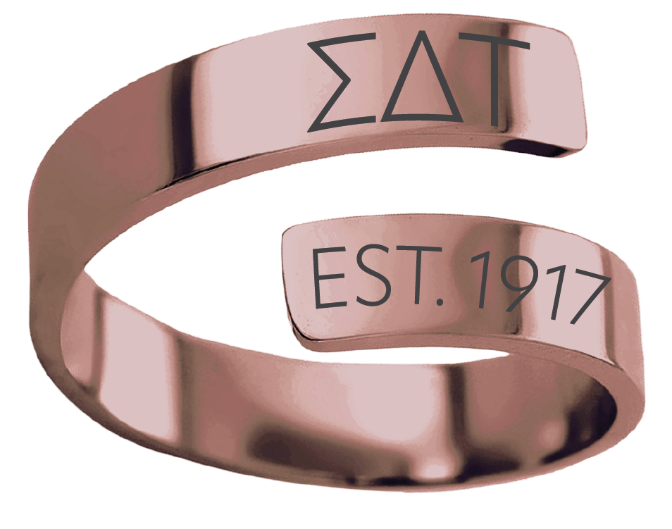 Sigma Delta Tau Year and Letters Rings