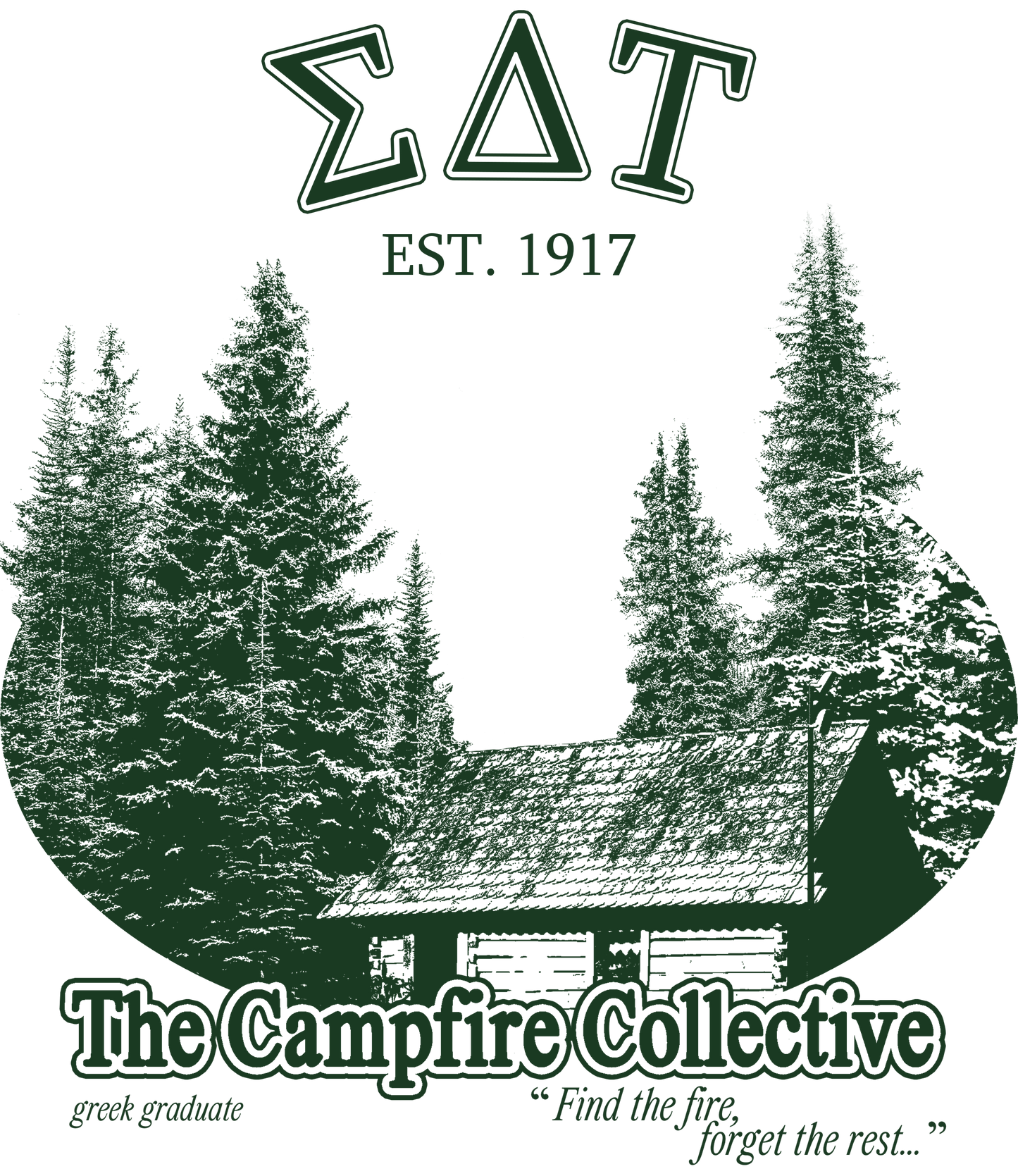 Sigma Delta Tau Forest Graphic T-Shirt