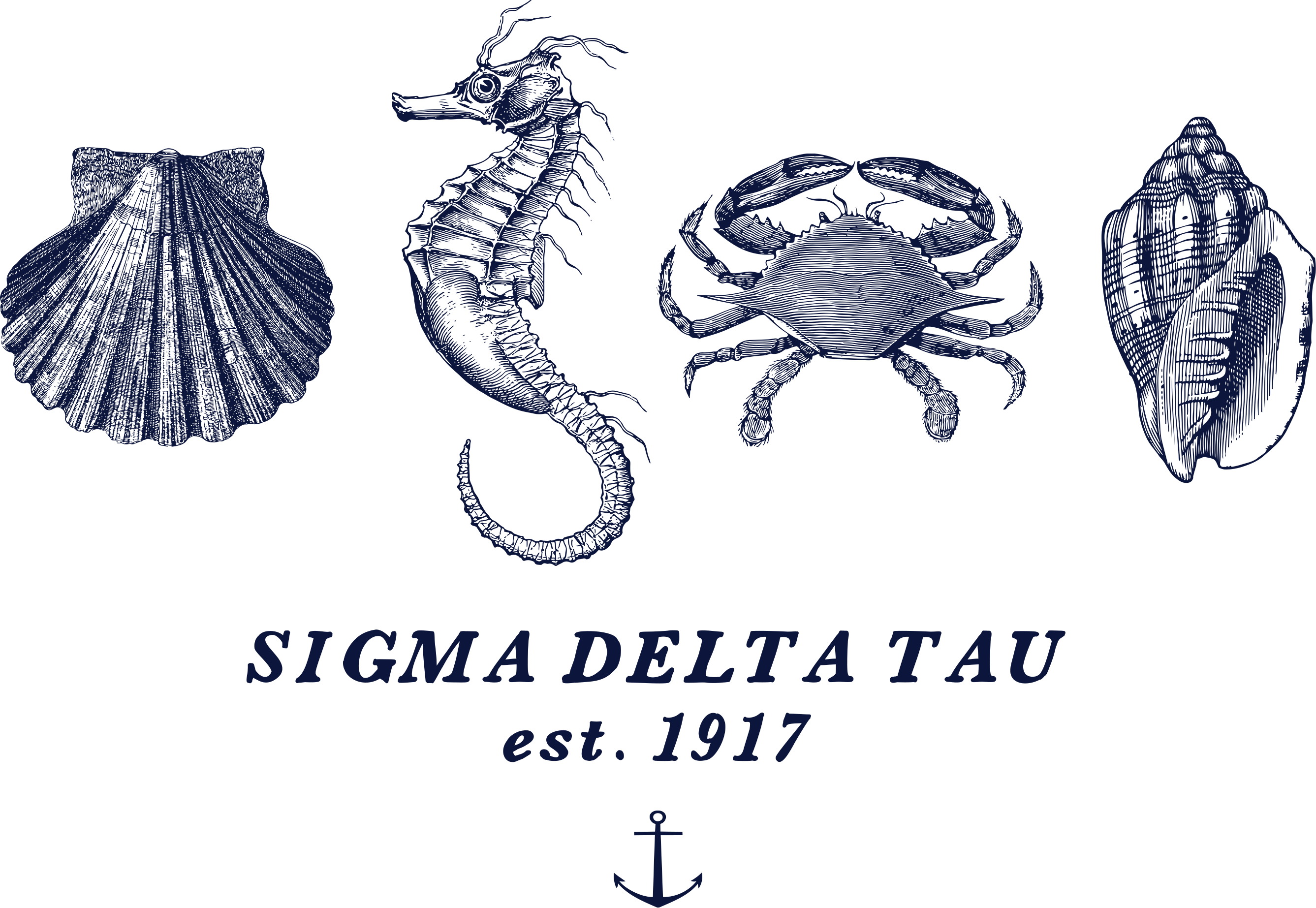 Sigma Delta Tau Nautical Graphic T-Shirts