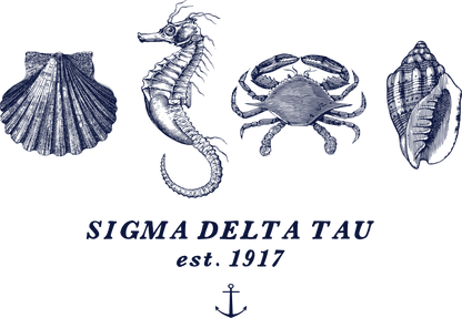 Sigma Delta Tau Nautical Graphic Crewnecks