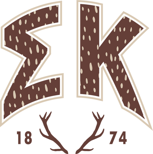 Sigma Kappa Fawn Print Varsity Hoodie