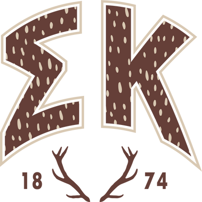 Sigma Kappa Fawn Print Varsity Crewneck