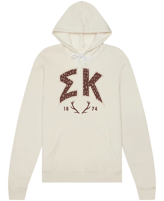 Sigma Kappa Fawn Print Varsity Hoodie