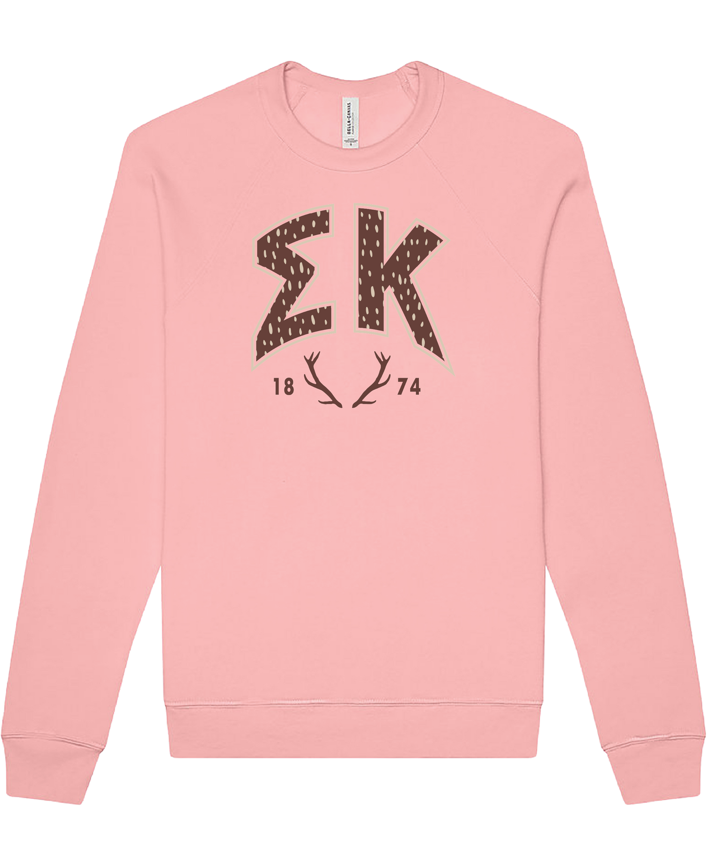 Sigma Kappa Fawn Print Varsity Crewneck
