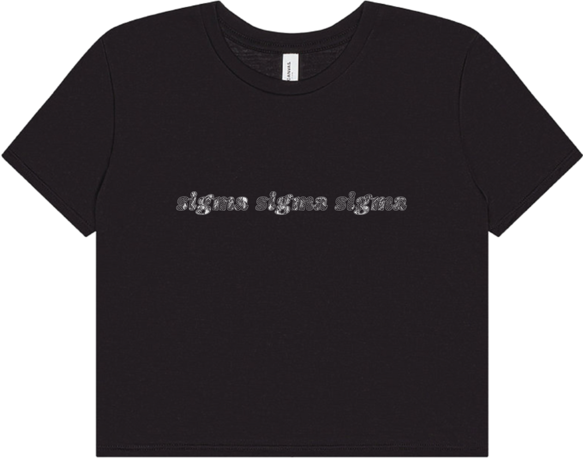 Sigma Sigma Sigma cropped tee in black