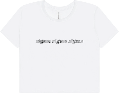Sigma Sigma Sigma cropped tee in white