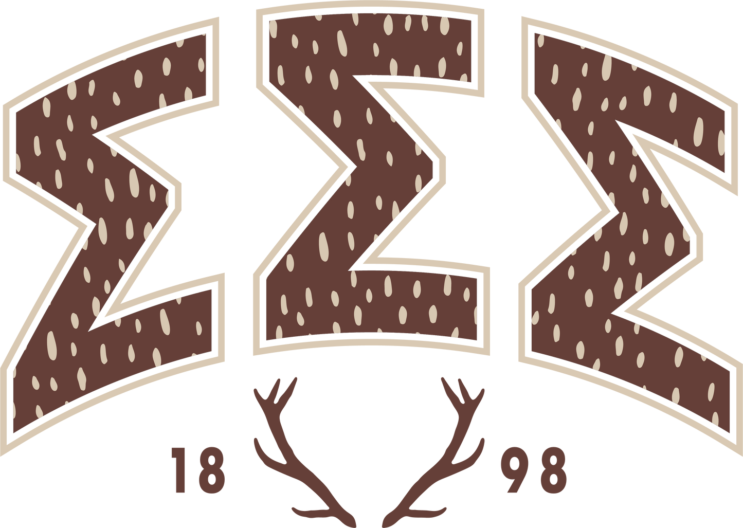 Sigma Sigma Sigma Fawn Print Varsity Hoodie