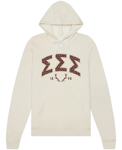 Sigma Sigma Sigma Fawn Print Varsity Hoodie