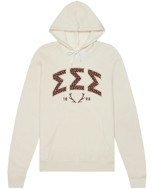 Sigma Sigma Sigma Fawn Print Varsity Hoodie