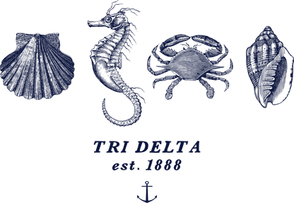 Delta Delta Delta Nautical Graphic Crewnecks