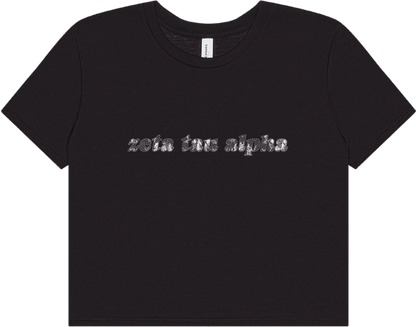 Zeta Tau Alpha cropped tee in black