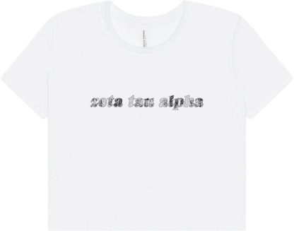 Zeta Tau Alpha cropped tee in white