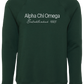 Alpha Chi Omega Embroidered Printed Name Crewneck Sweatshirts