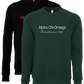 Alpha Chi Omega Embroidered Printed Name Crewneck Sweatshirts