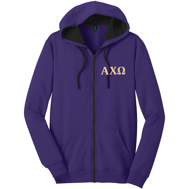 Alpha Chi Omega Zip-Up Hooded Sweatshirts