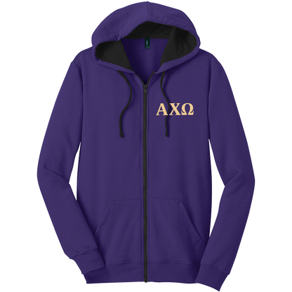 Alpha Chi Omega Zip-Up Hooded Sweatshirts