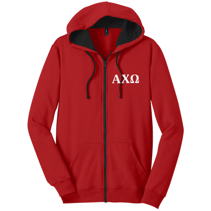 Alpha Chi Omega Zip-Up Hooded Sweatshirts