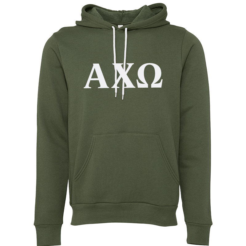 Alpha Chi Omega Lettered Hooded Sweatshirts