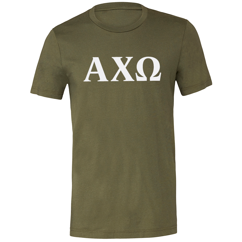 Alpha Chi Omega Lettered Short Sleeve T-Shirts