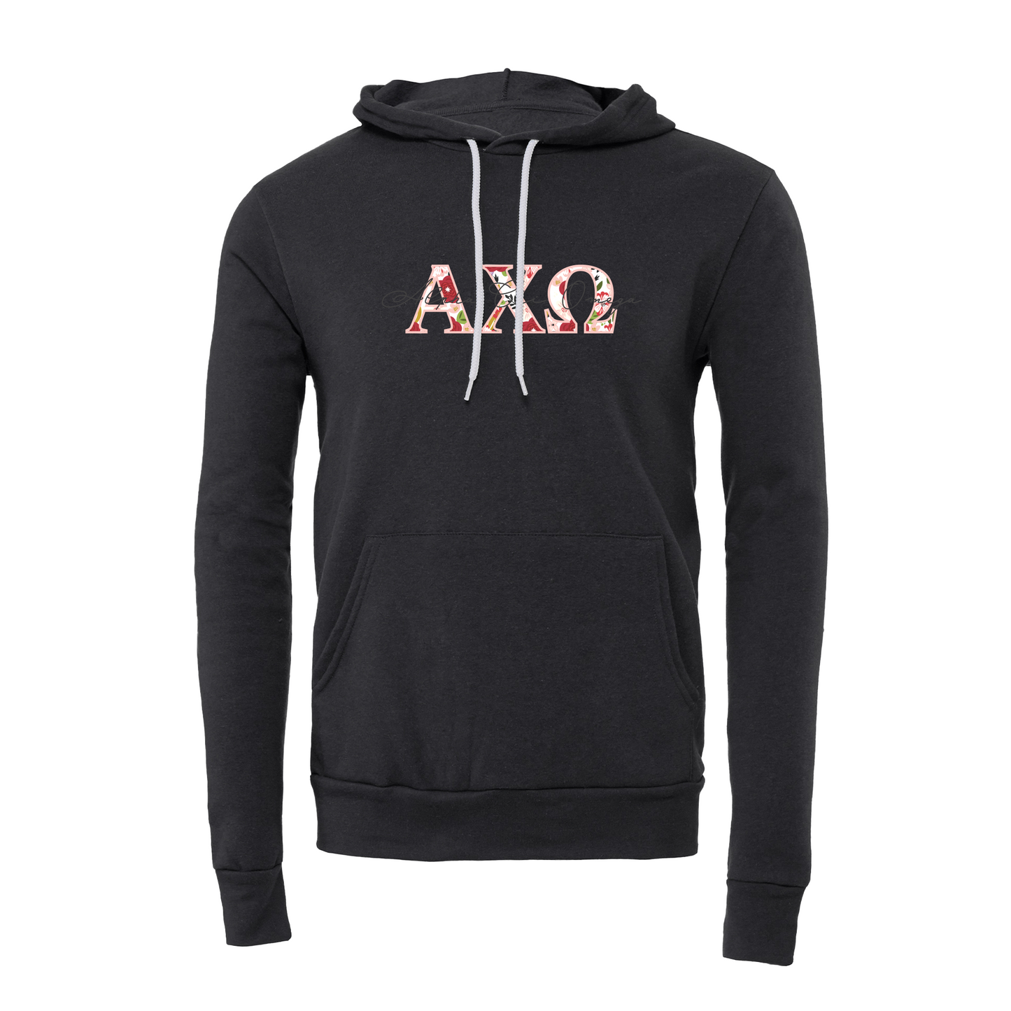 Alpha Chi Omega Applique Letters Hooded Sweatshirt