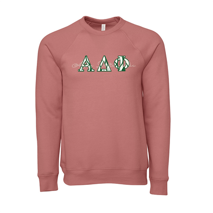 Alpha Delta Phi Applique Letters Crewneck Sweatshirt