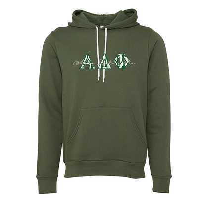 Alpha Delta Phi Applique Letters Hooded Sweatshirt