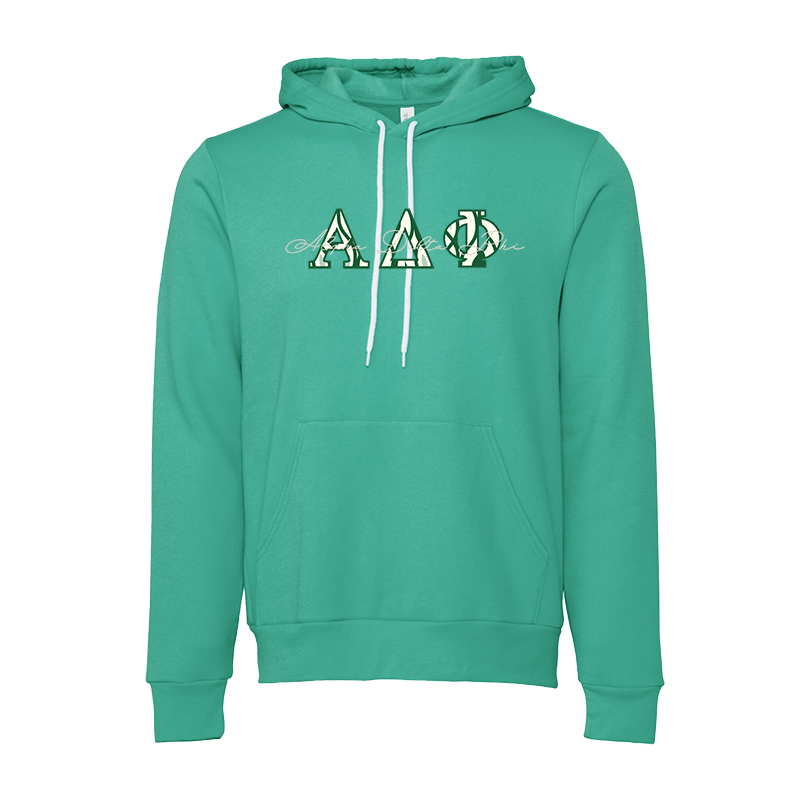 Alpha Delta Phi Applique Letters Hooded Sweatshirt