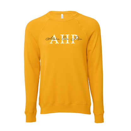 Alpha Eta Rho Applique Letters Crewneck Sweatshirt