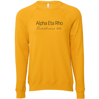 Alpha Eta Rho Embroidered Printed Name Crewneck Sweatshirts